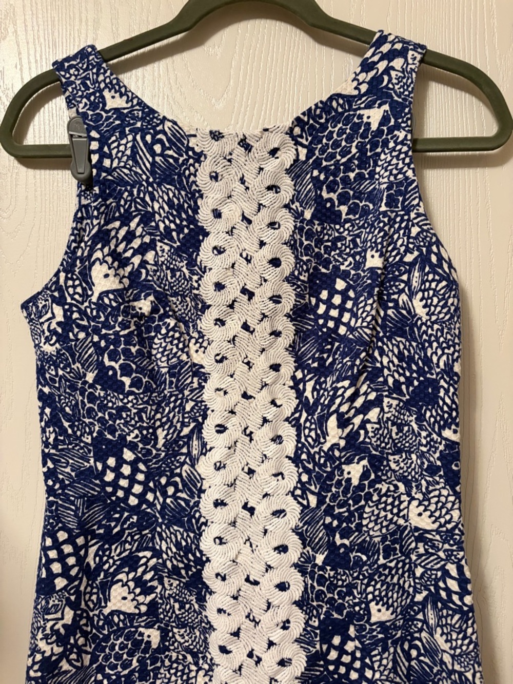 Lilly Pulitzer x Target Fish Print Navy Blue White Upstream Shift Dress Size 4 - Picture 3 of 8